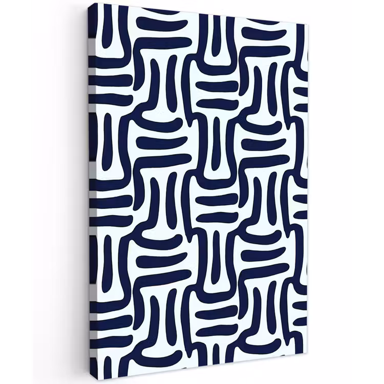 Abstract - Modern - Blauw Tuinposter op houten frame 2 cm dik klein 841 -3d