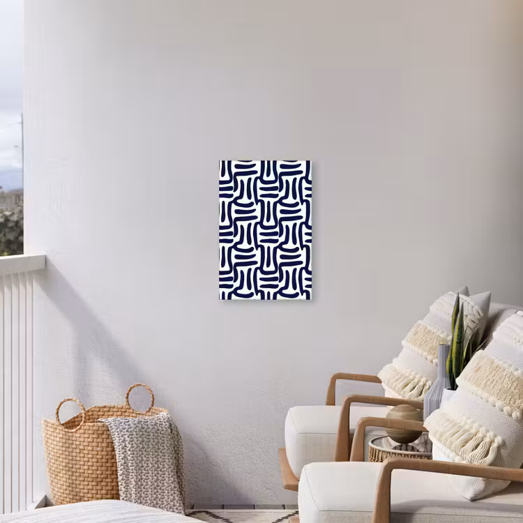 Abstract - Modern - Blauw Tuinposter op houten frame 2 cm dik klein 841 -sfeer1