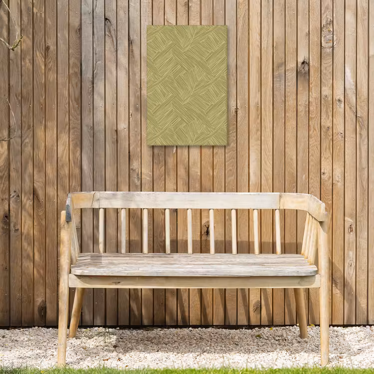 Abstract - Modern - Groen Tuinposter op houten frame 2 cm dik klein 841 -sfeer4