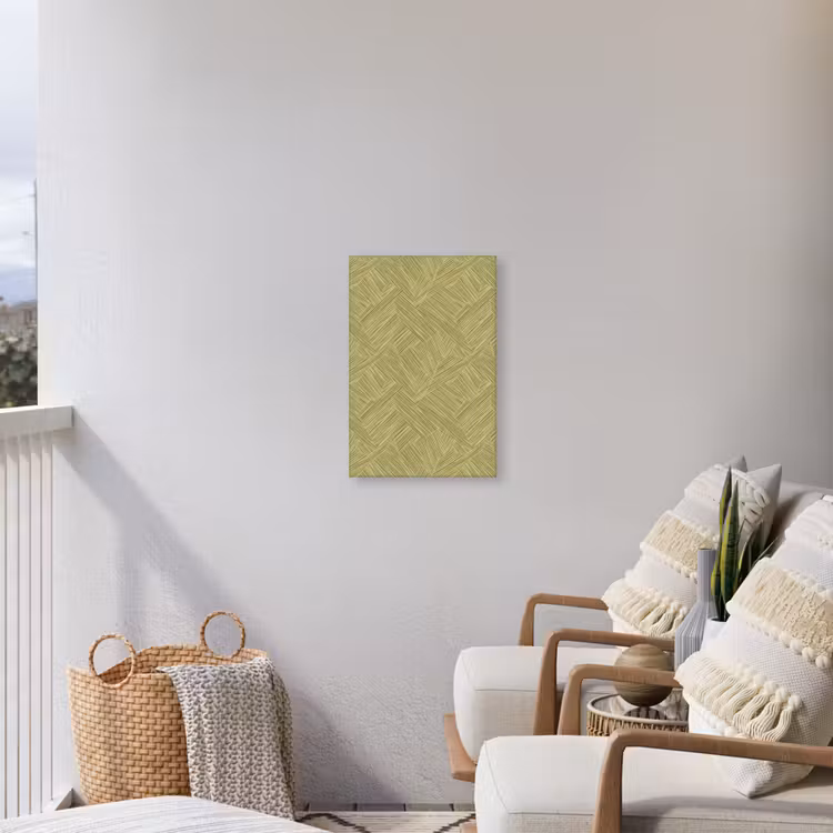 Abstract - Modern - Groen Tuinposter op houten frame 2 cm dik klein 841 -sfeer1