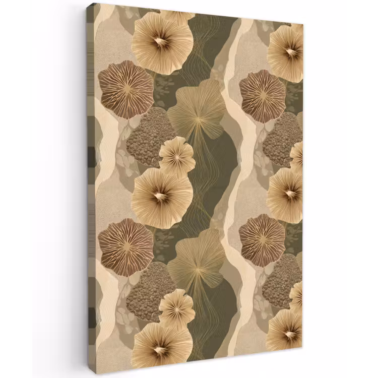 Abstract - Modern - Groen Tuinposter op houten frame 2 cm dik klein 841 -3d