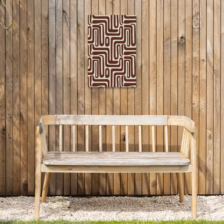 Abstract - Patroon - Bruin Tuinposter op houten frame 2 cm dik klein 841 -sfeer4