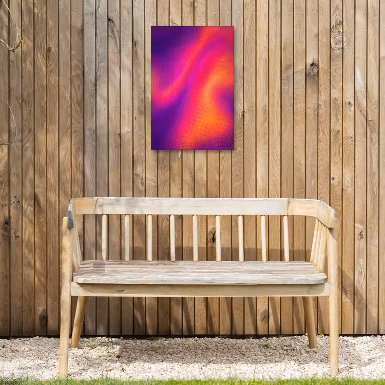 Abstract - Patroon - Kleurverloop Tuinposter op houten frame 2 cm dik klein -sfeer4