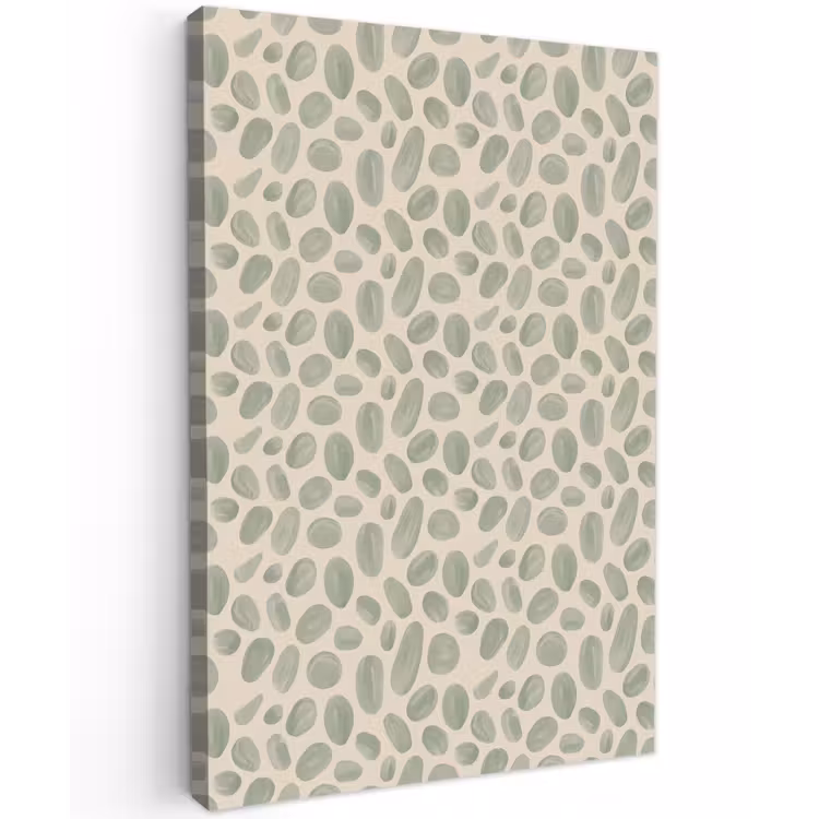 Abstract - Patroon - Organisch - Groen - Modern Tuinposter op houten frame 2 cm dik klein -3d