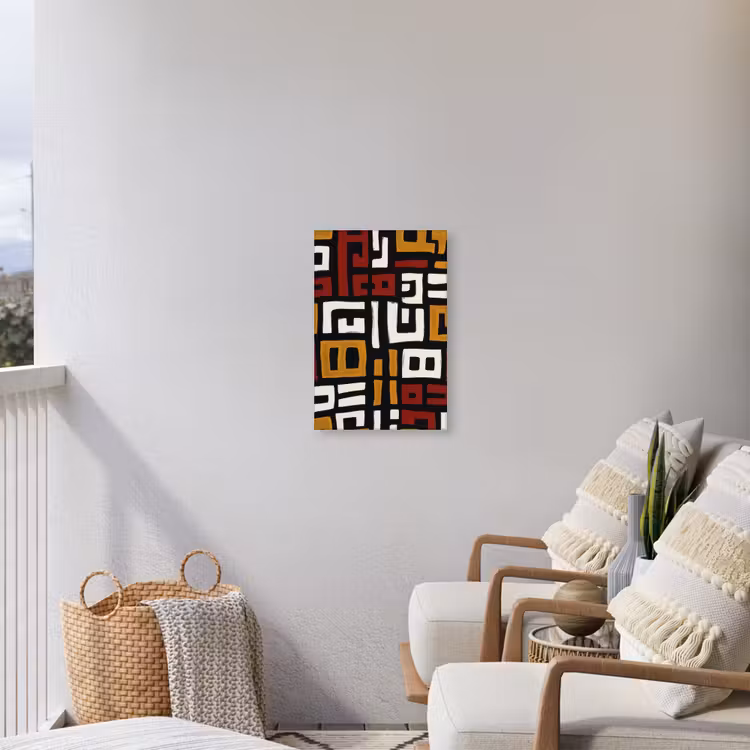 Abstract - Patroon - Rood Tuinposter op houten frame 2 cm dik klein -sfeer1