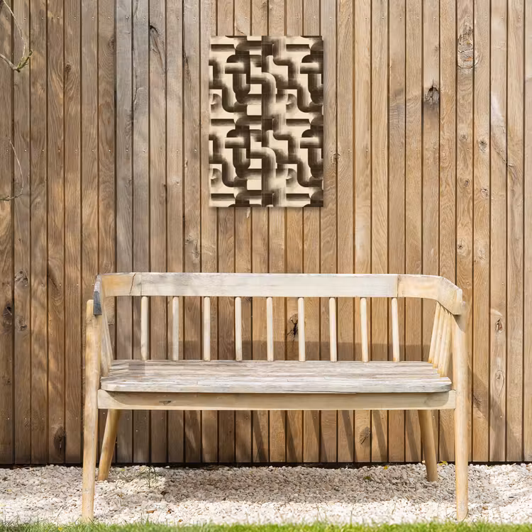 Abstract - Retro - Zwart Tuinposter op houten frame 2 cm dik klein 841 -sfeer4