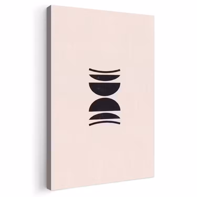 Outdoor Canvas Print - Abstract - Shapes - Black - Abstract - Vormen - Zwart Tuinposter op houten frame 2 cm dik klein
