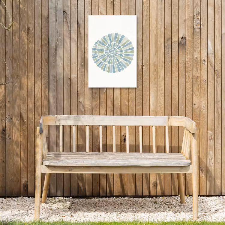 Abstract - Spiraal - Patroon - Modern - Blauw-Groen Tuinposter op houten frame 2 cm dik klein -sfeer4
