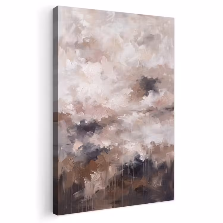 Abstract - Textuur - Kunst - Modern - Beige Tuinposter op houten frame 2 cm dik klein -3d