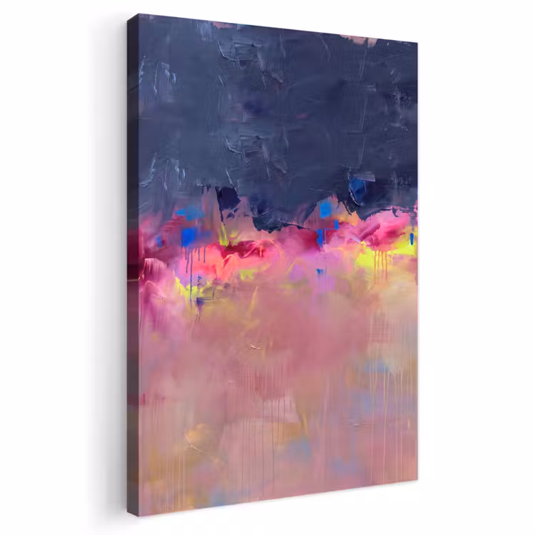 Abstract - Textuur - Kleuren - Modern - Roze Tuinposter op houten frame 2 cm dik klein -3d