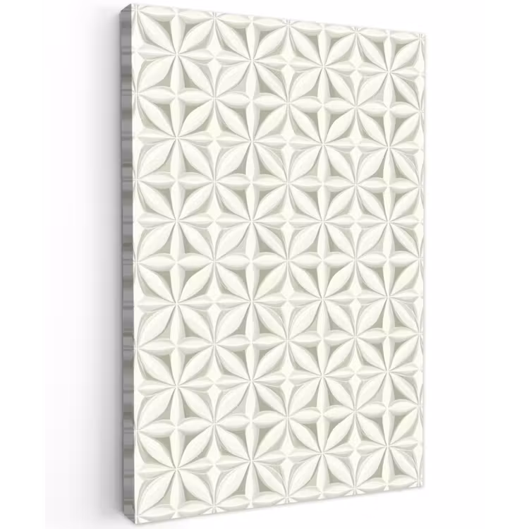 Abstract - Structuur - Grijs - Wit Tuinposter op houten frame 2 cm dik klein 841 -3d