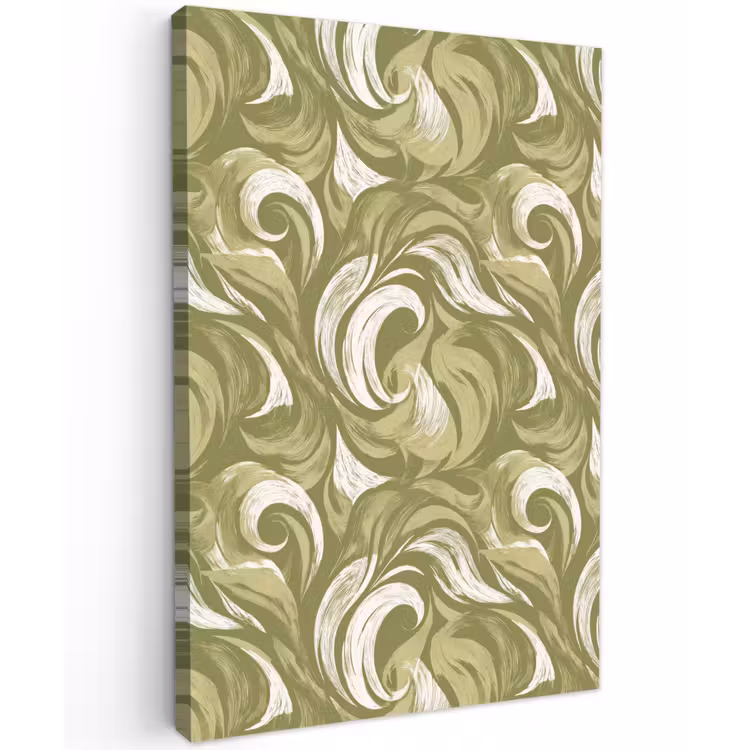 Abstract - Textuur - Groen Tuinposter op houten frame 2 cm dik klein 841 -3d