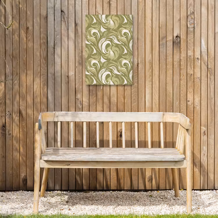 Abstract - Textuur - Groen Tuinposter op houten frame 2 cm dik klein 841 -sfeer4
