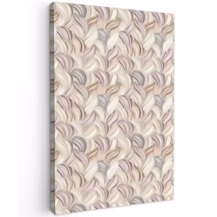 Abstract - Golvend - Pastel Tuinposter op houten frame 2 cm dik klein 841 -3d