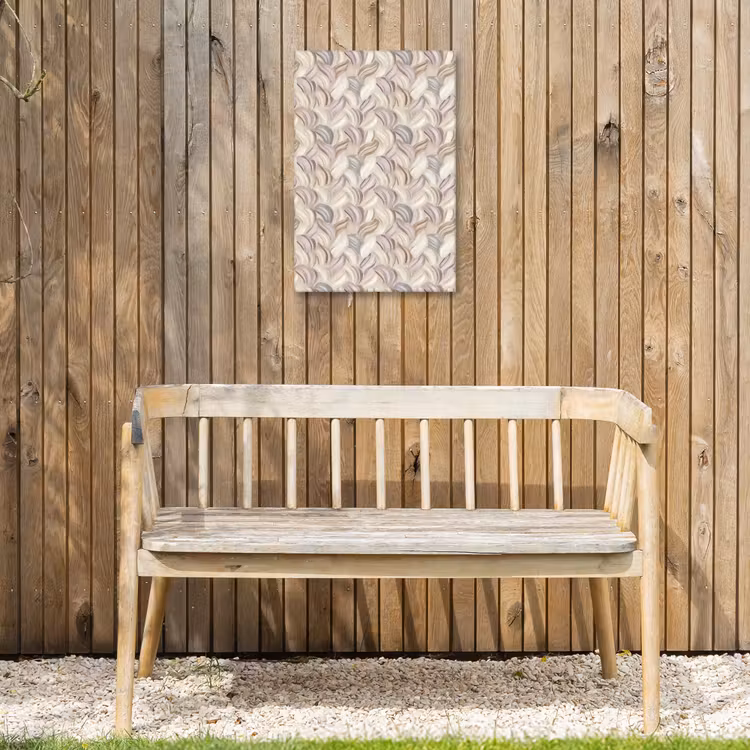 Abstract - Golvend - Pastel Tuinposter op houten frame 2 cm dik klein 841 -sfeer4