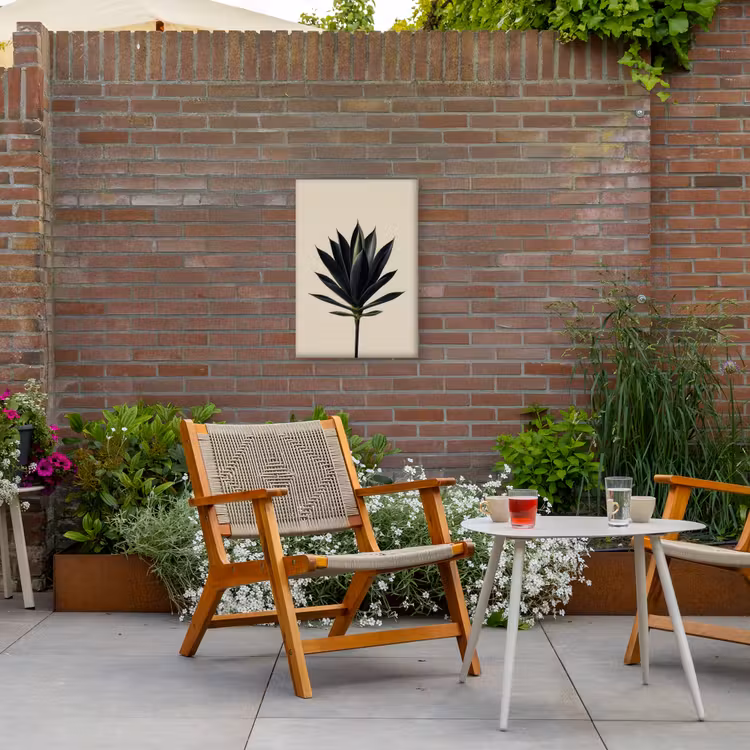 Agaveplant - Symmetrisch - Groen Tuinposter op houten frame 2 cm dik klein -sfeer3