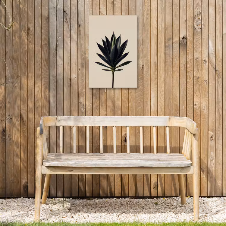 Agaveplant - Symmetrisch - Groen Tuinposter op houten frame 2 cm dik klein -sfeer4