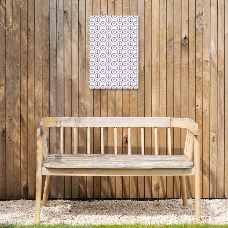 Anker - Haven - Blauw - Wit Tuinposter op houten frame 2 cm dik klein 841 -sfeer4