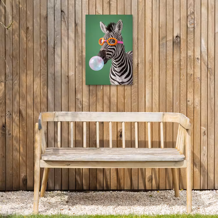 Dier - Bril - Bel - Modern - Groen Tuinposter op houten frame 2 cm dik klein -sfeer4