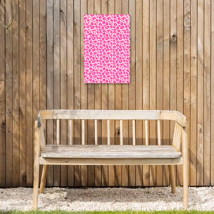 Dierenprint - Patroon - Abstract - Modern - Roze Tuinposter op houten frame 2 cm dik klein -sfeer4