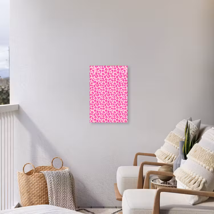 Dierenprint - Patroon - Abstract - Modern - Roze Tuinposter op houten frame 2 cm dik klein -sfeer1