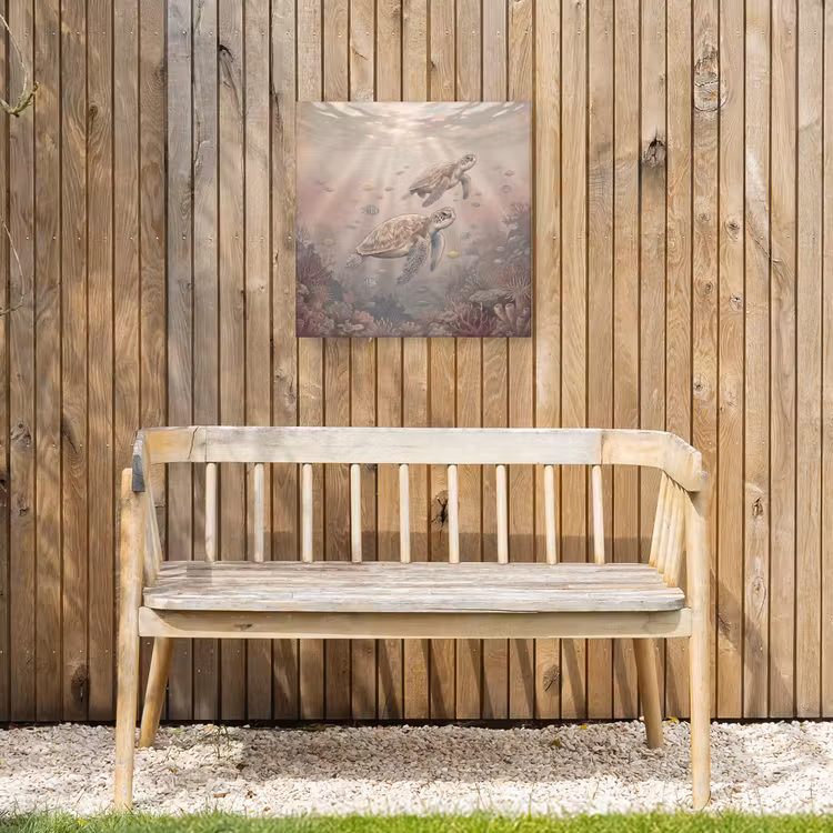 Dier - Onderwater - Oceaan - Illustratie - Zeeleven Tuinposter op houten frame 2 cm dik klein -sfeer4