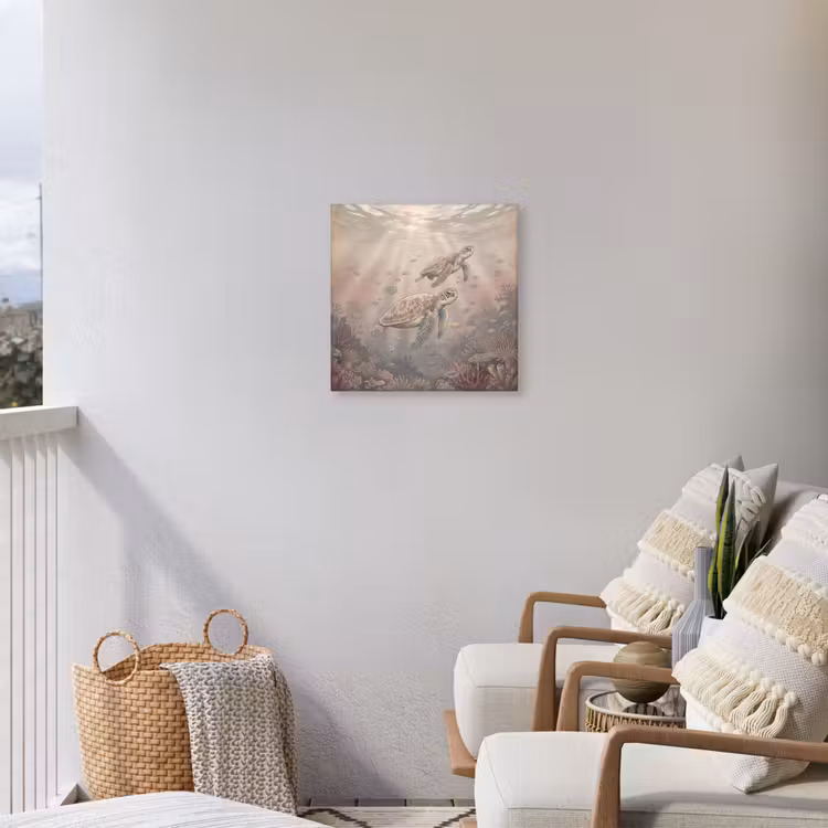 Dier - Onderwater - Oceaan - Illustratie - Zeeleven Tuinposter op houten frame 2 cm dik klein -sfeer1