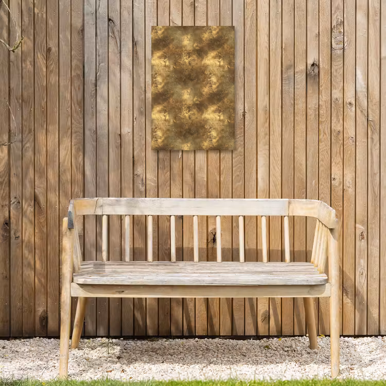 Antiek - Metaallook - Goud Tuinposter op houten frame 2 cm dik klein 841 -sfeer4