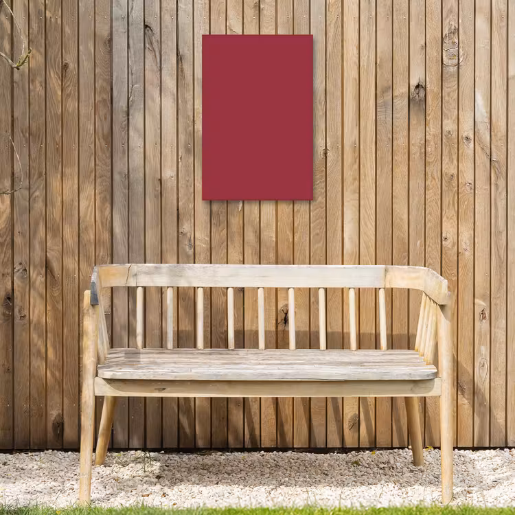 Antique - Ruby - Rood Tuinposter op houten frame 2 cm dik klein 841 -sfeer4
