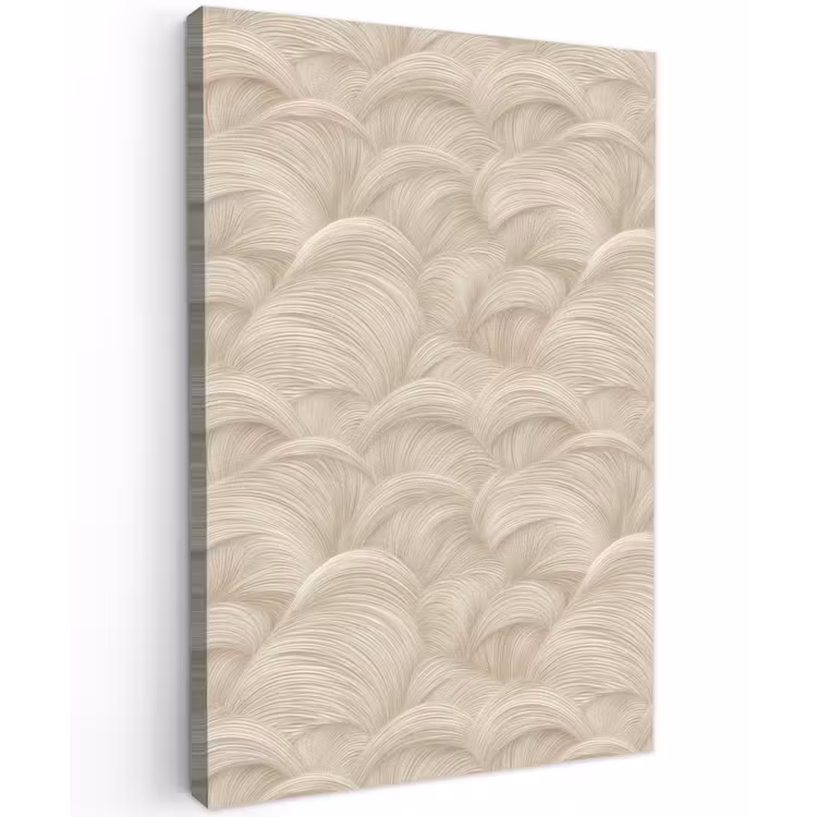 Bogen - Patroon - Beige Tuinposter op houten frame 2 cm dik klein 841 -3d