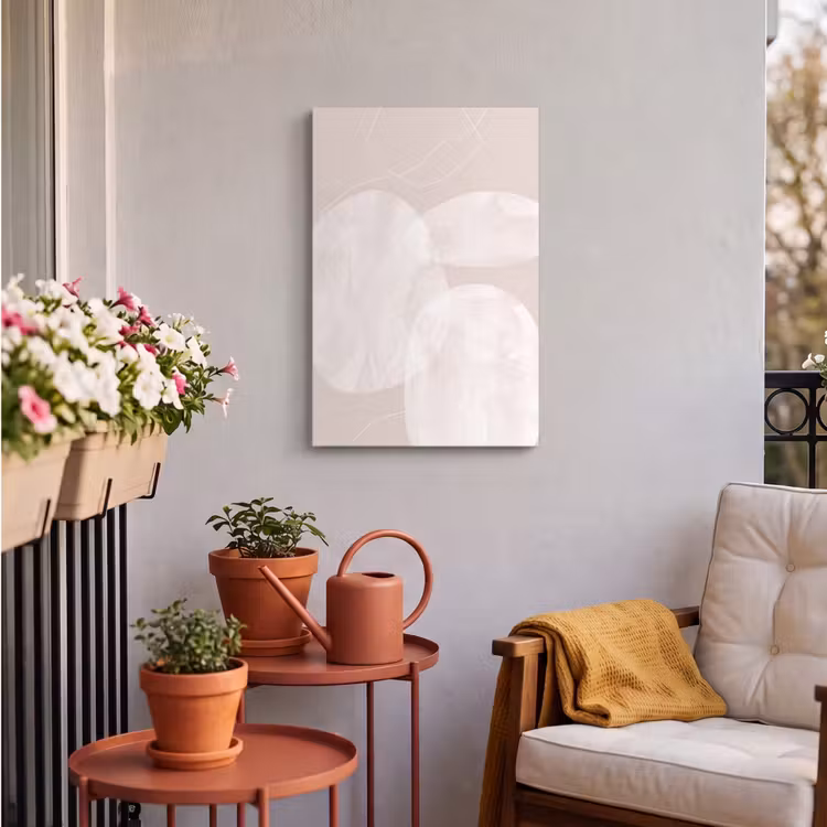Outdoor Canvas Print - Art - Lines - Modern - Kunst - Lijnen - Modern Tuinposter op houten frame 2 cm dik klein
