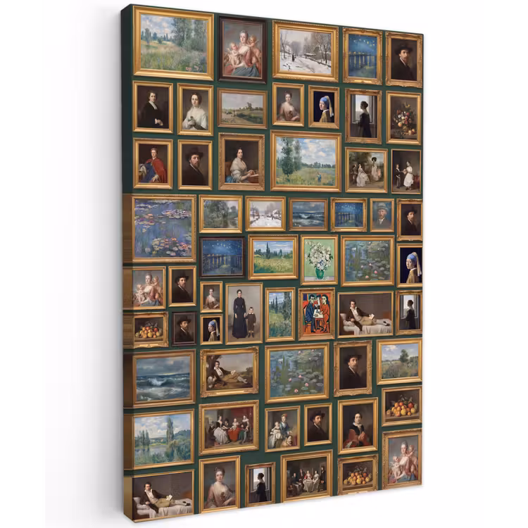 Kunst - Schilderijen - Collectie - Klassiek - Groen Tuinposter op houten frame 2 cm dik klein -3d