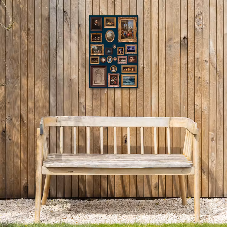 Kunst - Schilderijen - Decoratie - Klassiek - Groen Tuinposter op houten frame 2 cm dik klein -sfeer4
