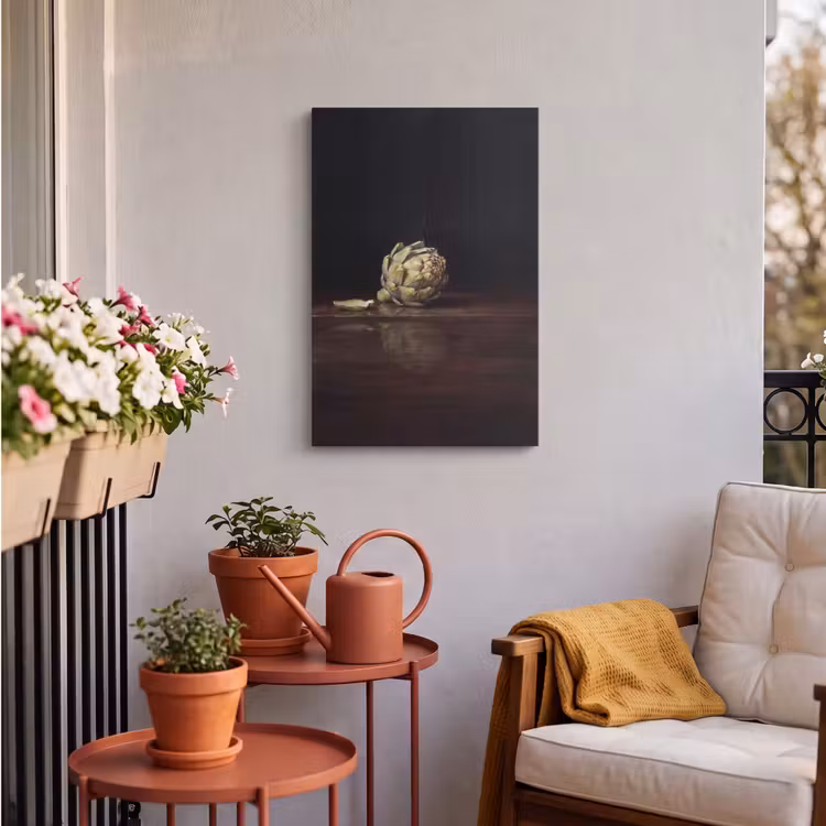 Outdoor Canvas Print - Artichoke - Food - Classic - Artichok - Eten - Klassiek Tuinposter op houten frame 2 cm dik klein