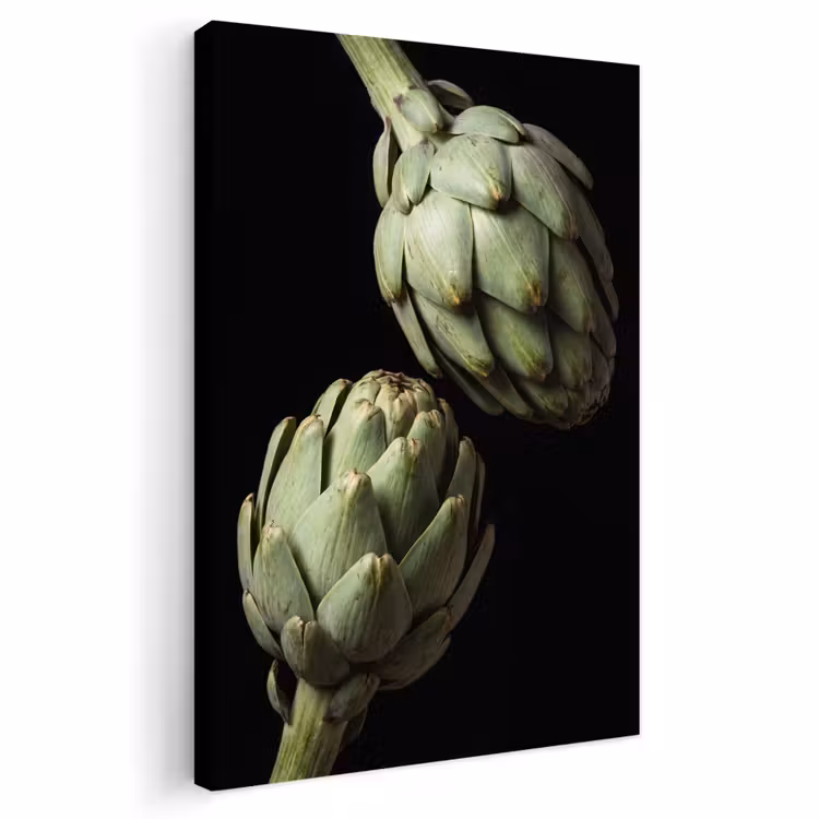Outdoor Canvas Print - Artichoke - Green - Food - Artisjok - Groen - Eten Tuinposter op houten frame 2 cm dik klein