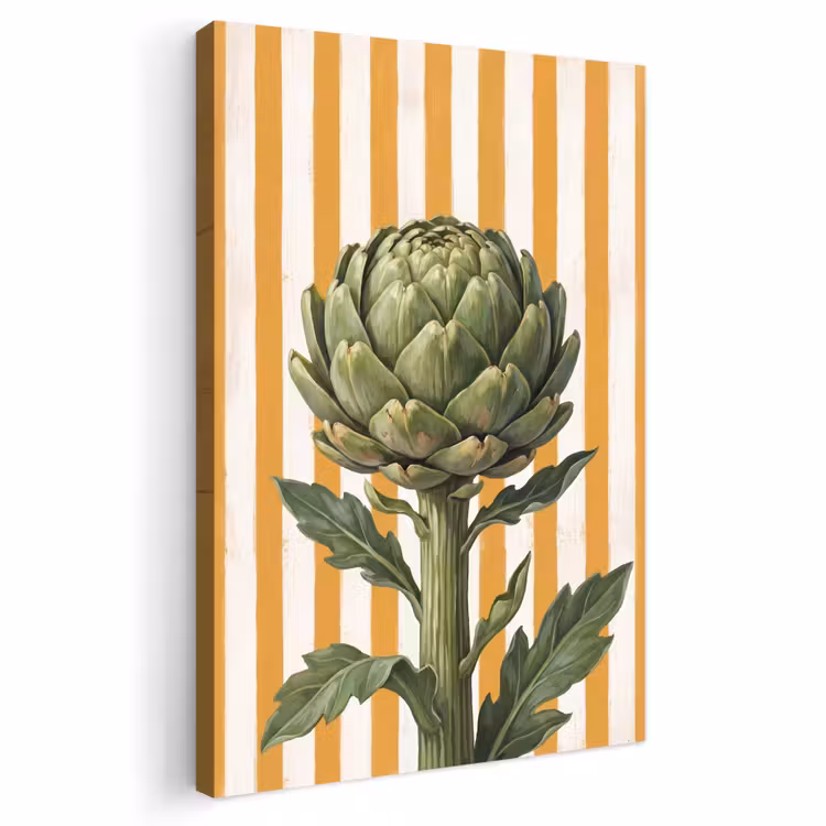 Outdoor Canvas Print - Artichoke - Modern - Vegetable - Artisjok - Modern - Groente Tuinposter op houten frame 2 cm dik klein