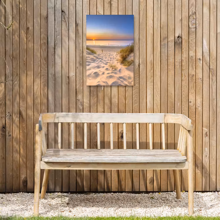 Avondrust aan Zee Tuinposter op houten frame 2 cm dik klein -sfeer4