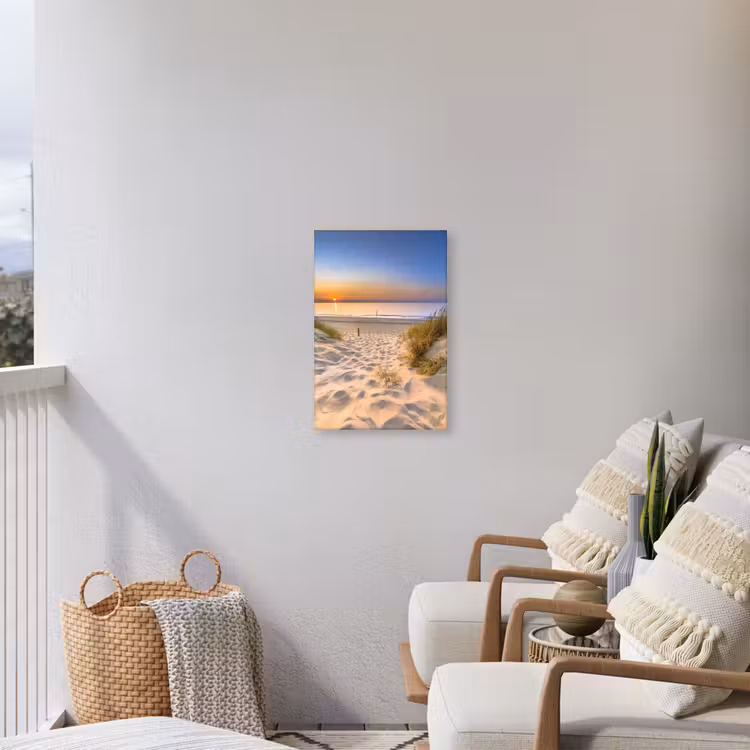 Avondrust aan Zee Tuinposter op houten frame 2 cm dik klein -sfeer1