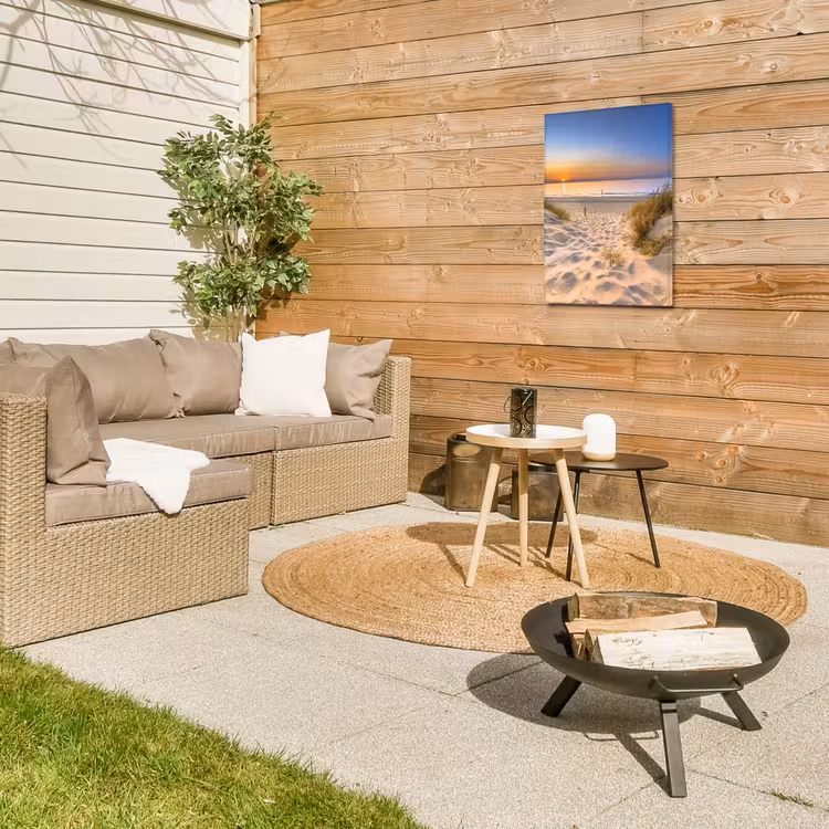 Avondrust aan Zee Tuinposter op houten frame 2 cm dik klein -sfeer2