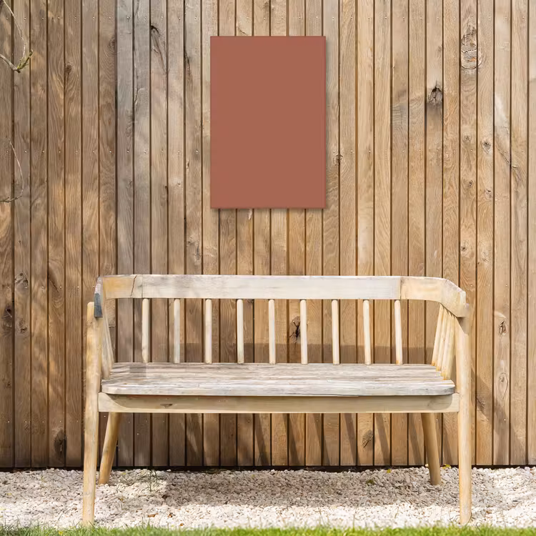 Baked - Earth - Oranje Tuinposter op houten frame 2 cm dik klein 841 -sfeer4