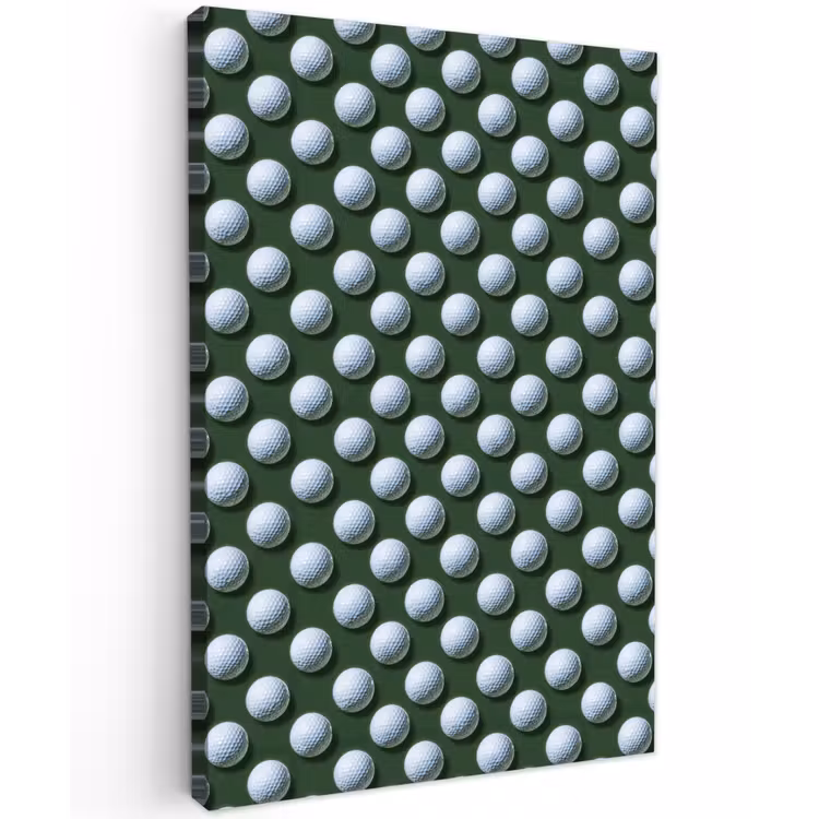 Ballen - Golf - Groen Tuinposter op houten frame 2 cm dik klein 841 -3d