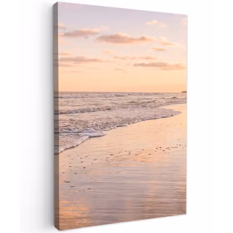Strand - Branding - Wolken Tuinposter op houten frame 2 cm dik klein -3d