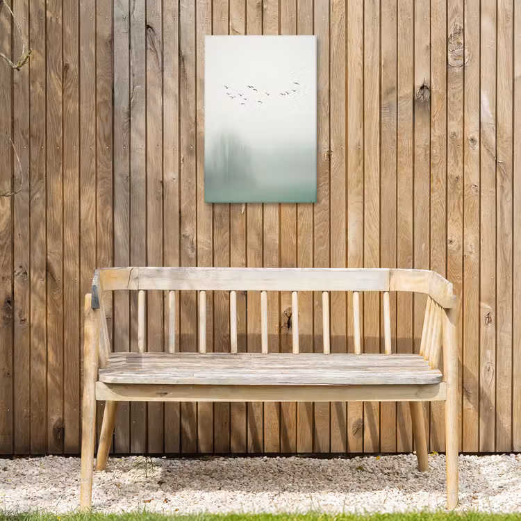 Vogel - Vlucht - Natuur - Minimalistisch Tuinposter op houten frame 2 cm dik klein -sfeer4