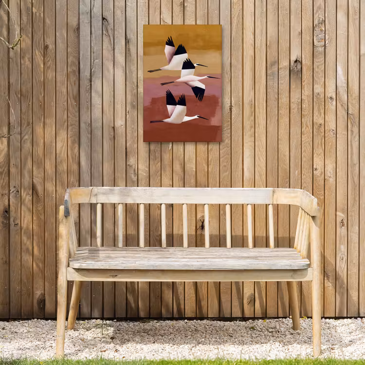 Vogels - Snavel - Abstract Tuinposter op houten frame 2 cm dik klein -sfeer4