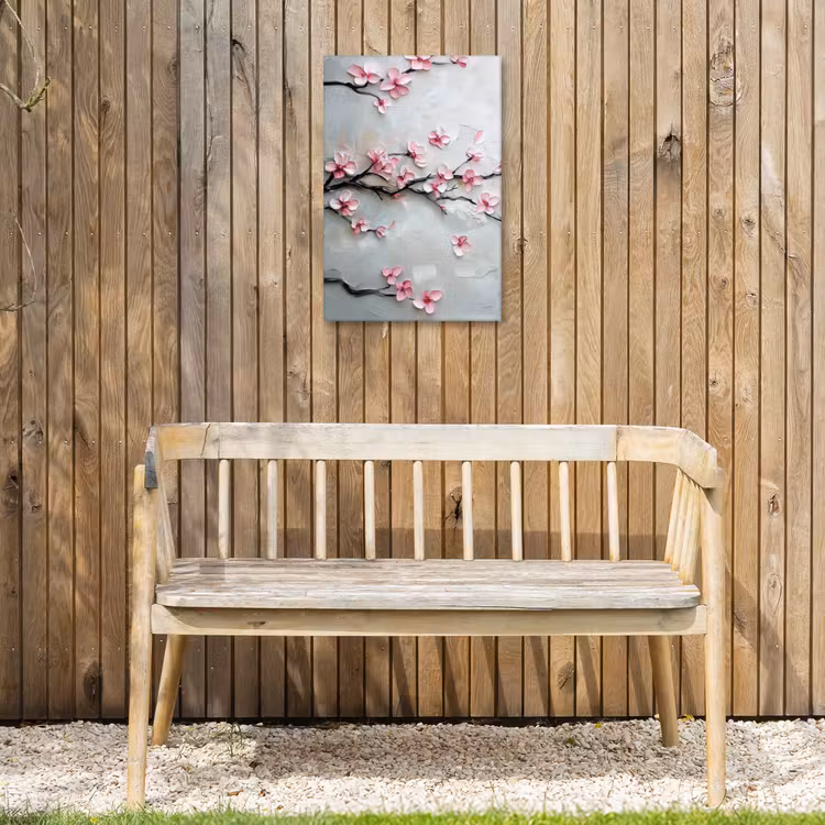 Bloesem - Kunstzinnig - Roze - Sakura Tuinposter op houten frame 2 cm dik klein -sfeer4