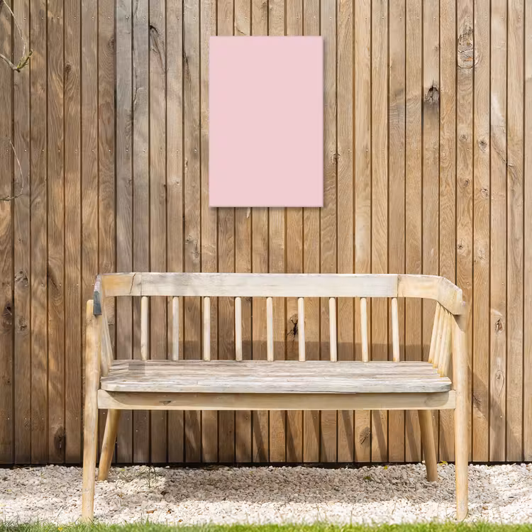 Blush - Pink - Roze Tuinposter op houten frame 2 cm dik klein 841 -sfeer4