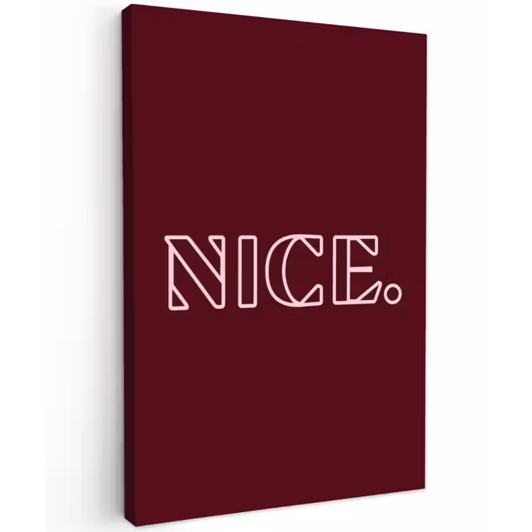 Bordeaux - Nice - minimalistisch Tuinposter op houten frame 2 cm dik klein -3d