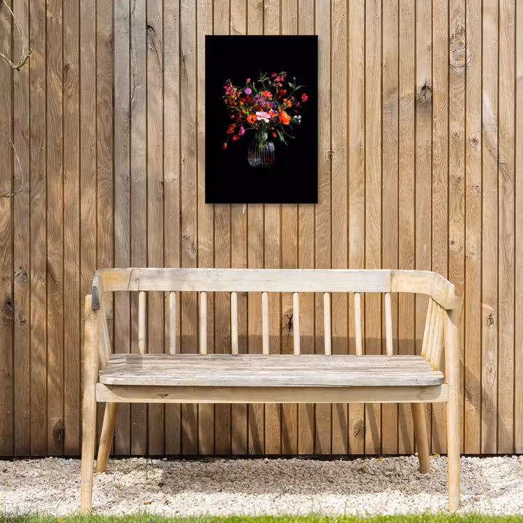 Boeket - Veldbloemen - Vaas Tuinposter op houten frame 2 cm dik klein -sfeer4