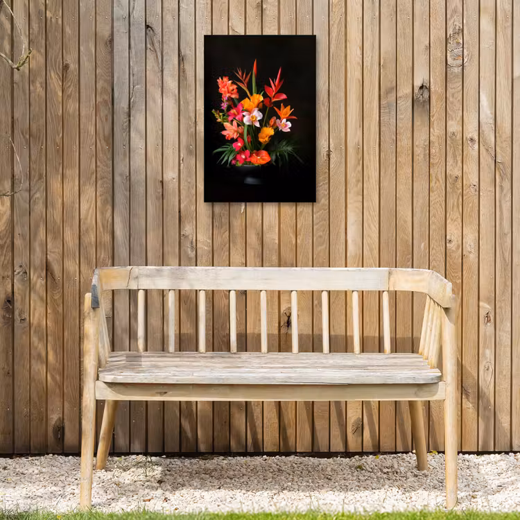 Boeket - Bloemen - Exotisch Tuinposter op houten frame 2 cm dik klein -sfeer4
