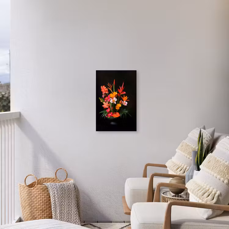 Boeket - Bloemen - Exotisch Tuinposter op houten frame 2 cm dik klein -sfeer1